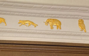 animal designed painted gold
